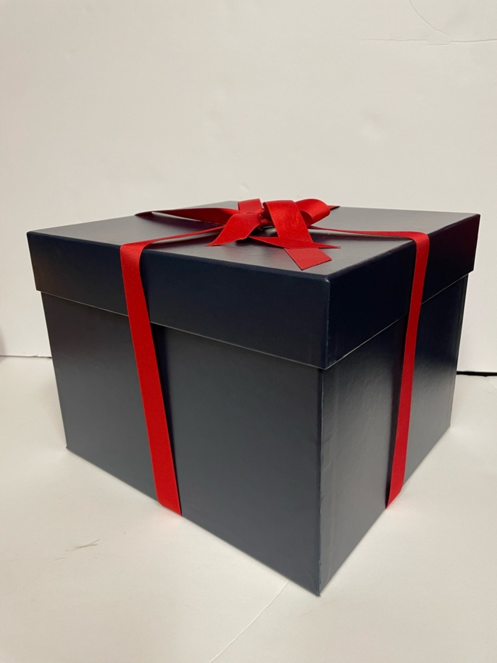 Ralph Lauren large empty Navy Gift storage Box with Red Ribbon